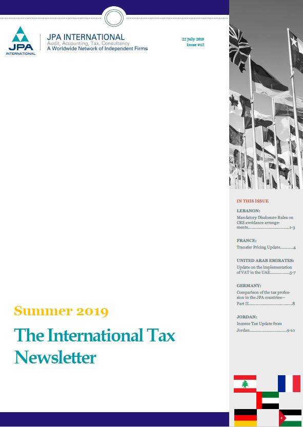 JPA International -The International Tax Newsletter Summer 2019