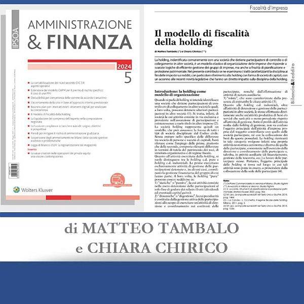 Il modello di fiscalit&#224; della holding
