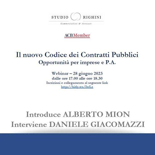 Il nuovo Codice dei Contratti Pubblici - Opportunità per imprese e P.A.