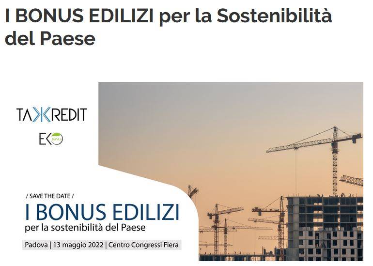 I BONUS EDILIZI per la sostenibilit&#224; del Paese