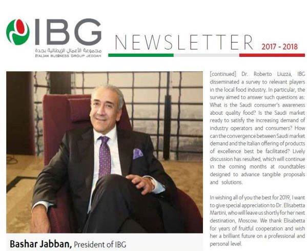 Italian Saudi Business Group (ISBG) - Newsletter 