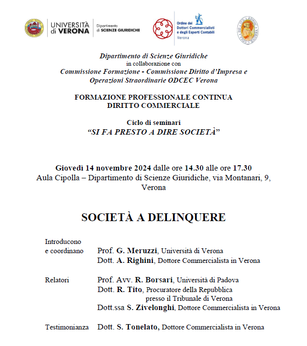 Societ&#224; a delinquere