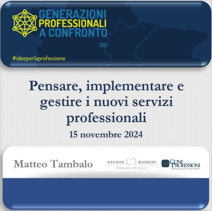 Pensare, implementare e gestire nuovi servizi professionali