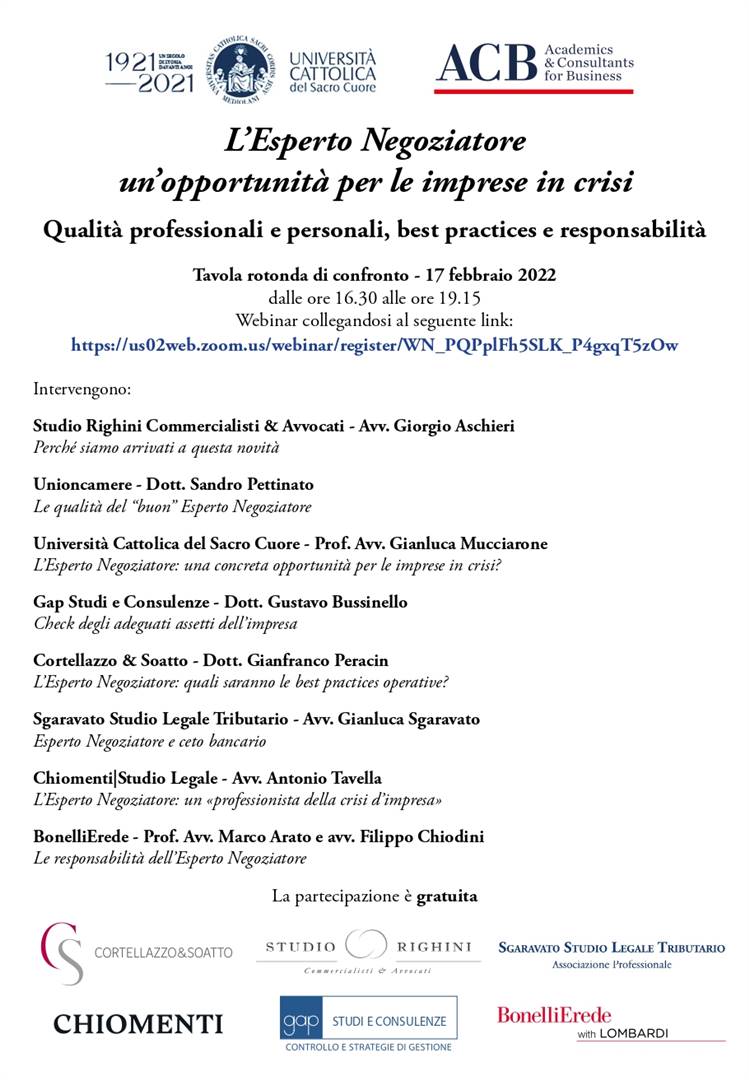 L’Esperto Negoziatore, un&#39;opportunit&#224; per le imprese in crisi