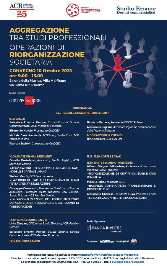 Aggregazioni tra Studi Professionali - Operazioni di Riorganizzazione Societaria 