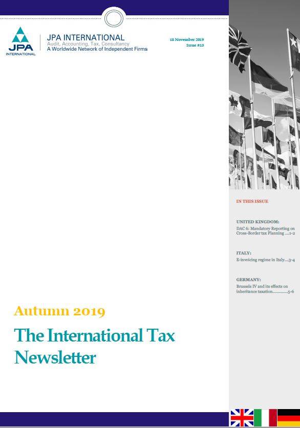 JPA International - The International Tax Newsletter Autumn 2019