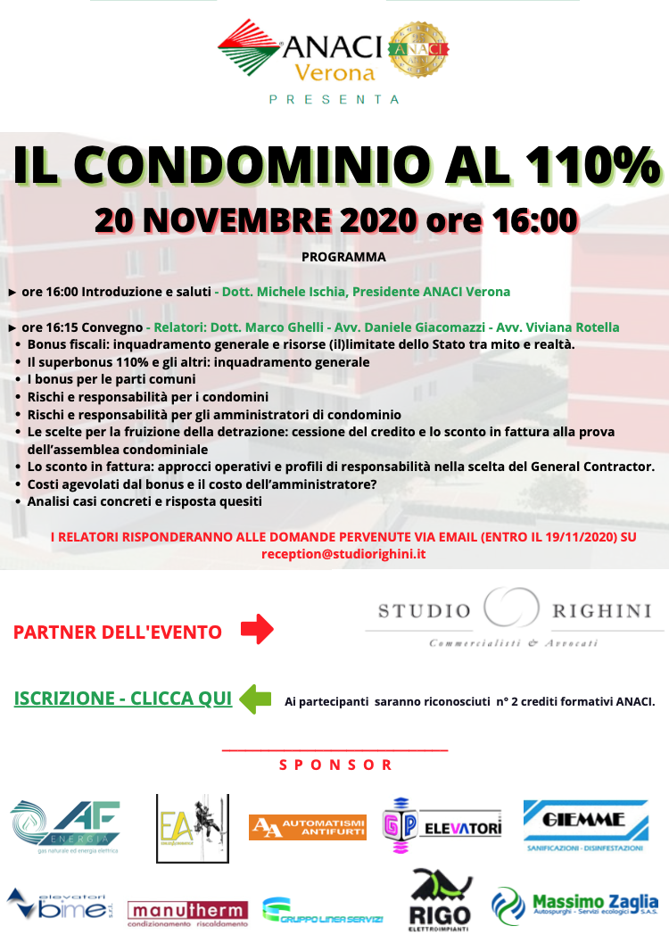 WEBINAR - Il condominio al 110%