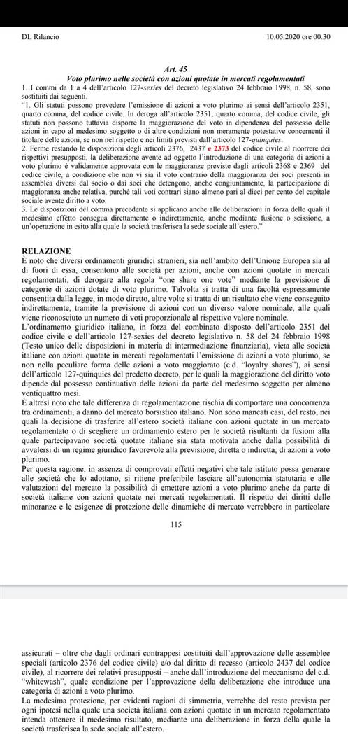 Coronavirus - Company Law - Novit&#224; in arrivo sul voto plurimo