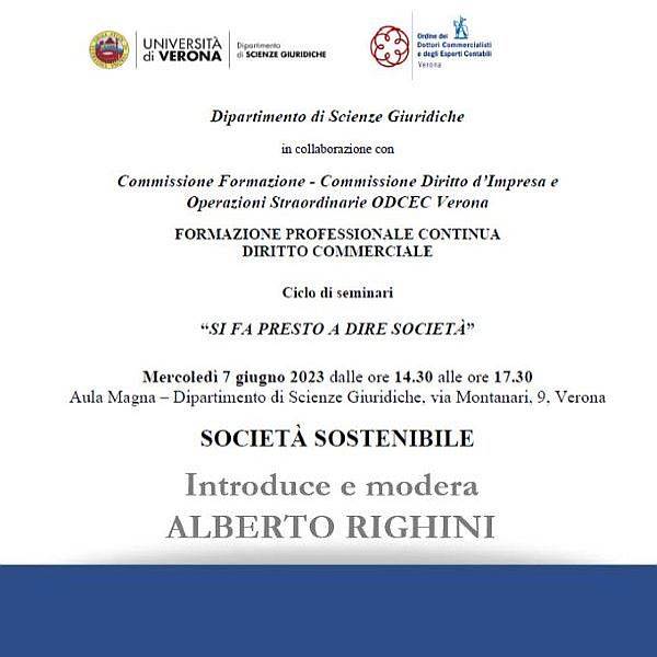 CICLO DI SEMINARI: Si fa presto a dire Società