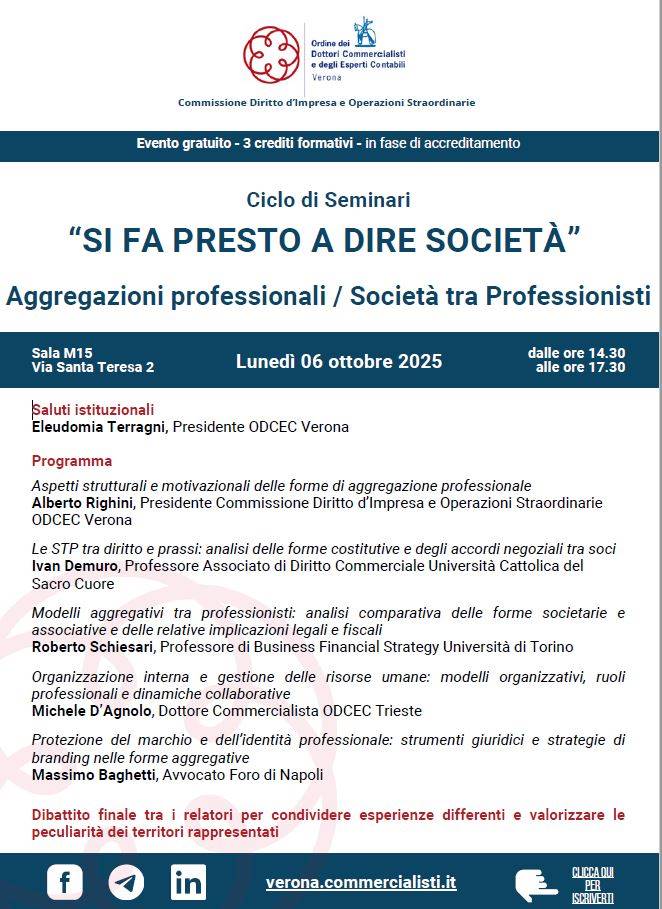 Aggregazioni Professionali / Societ&#224; tra Professionisti