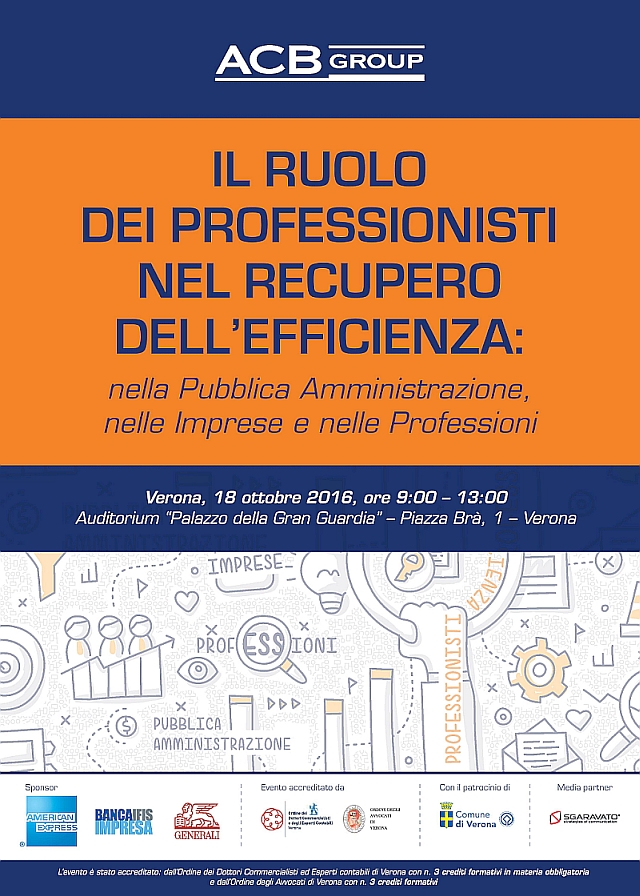 ACBGroup - Il ruolo dei professionisti nel recupero dell&#39;efficienza: nella Pubblica Amministrazione, nelle Imprese e nelle Professioni