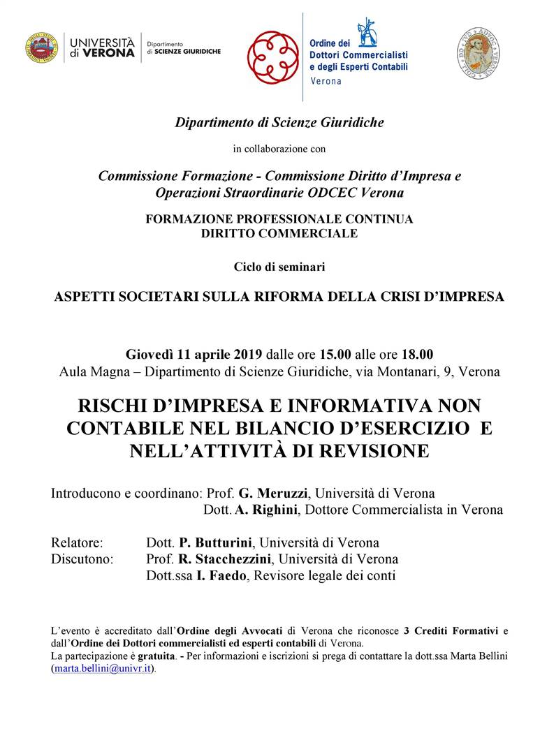 Rischi d&#39;Impresa e Informativa non contabile nel bilancio d&#39;esercizio e nell&#39;attivit&#224; di revisione