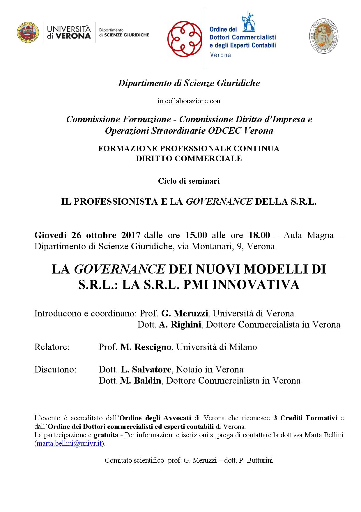 La Governance dei nuovi modelli di S.r.l.: la S.r.l. PMI Innovativa